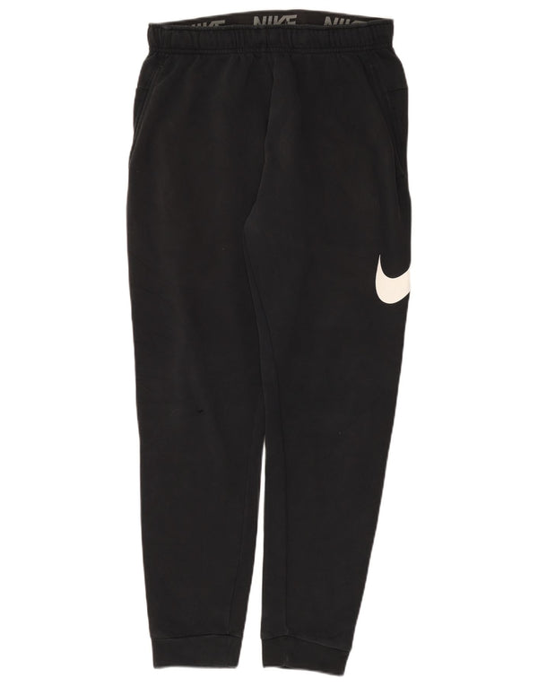 Nike Mens Dri Fit Graphic Tracksuit Trousers Joggers Medium Black Cotton