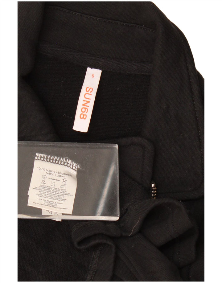 SUN68 Pull Cardigan Femme UK 10 Petit Coton Noir