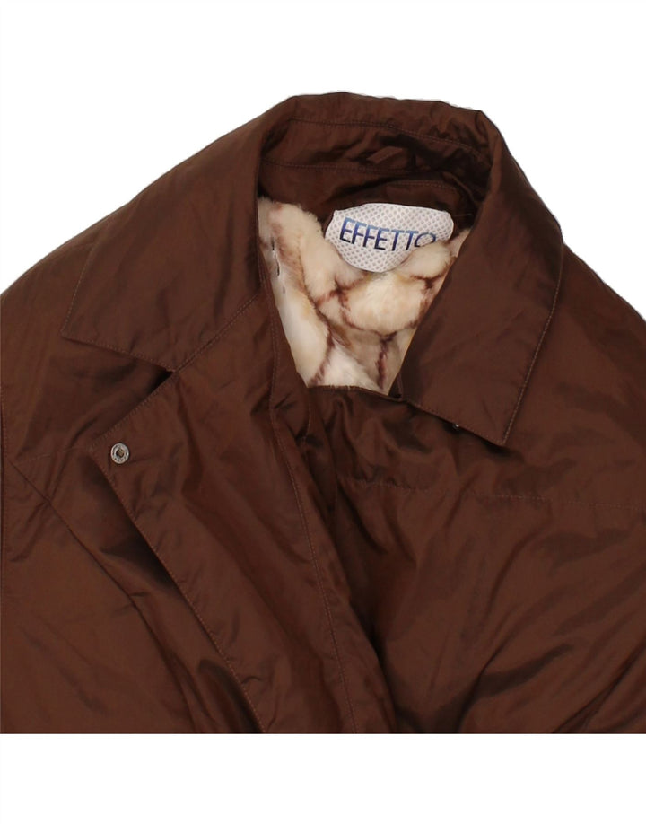 VINTAGE Womens Padded Coat IT 44 Medium Brown Polyamide Vintage Vintage and Second-Hand Vintage from Messina Hembry 