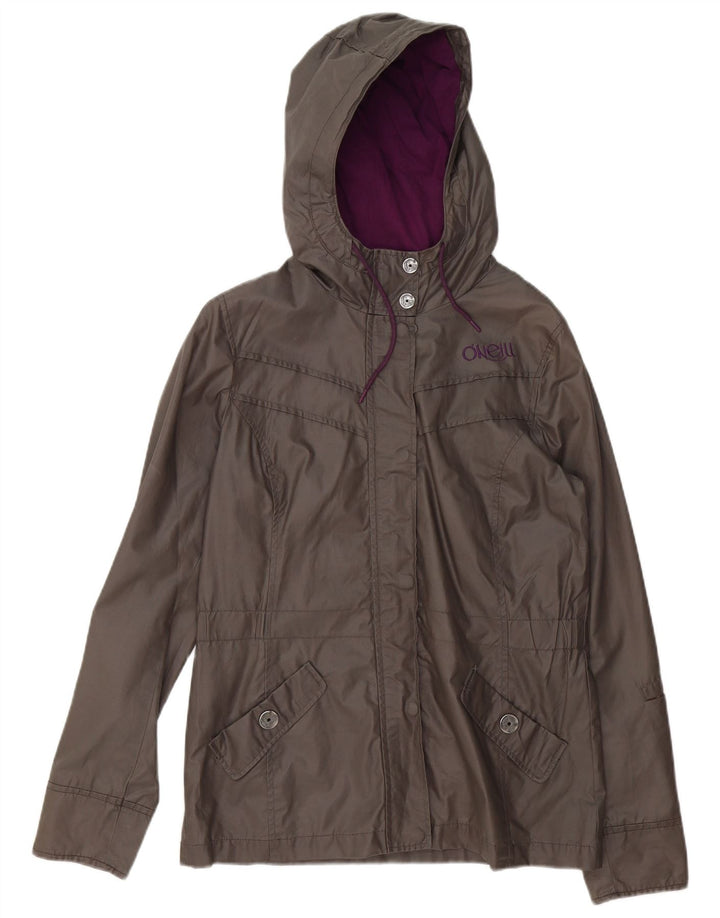 O'Neill Veste coupe-vent à capuche pour femme UK 14 Gris moyen Coton