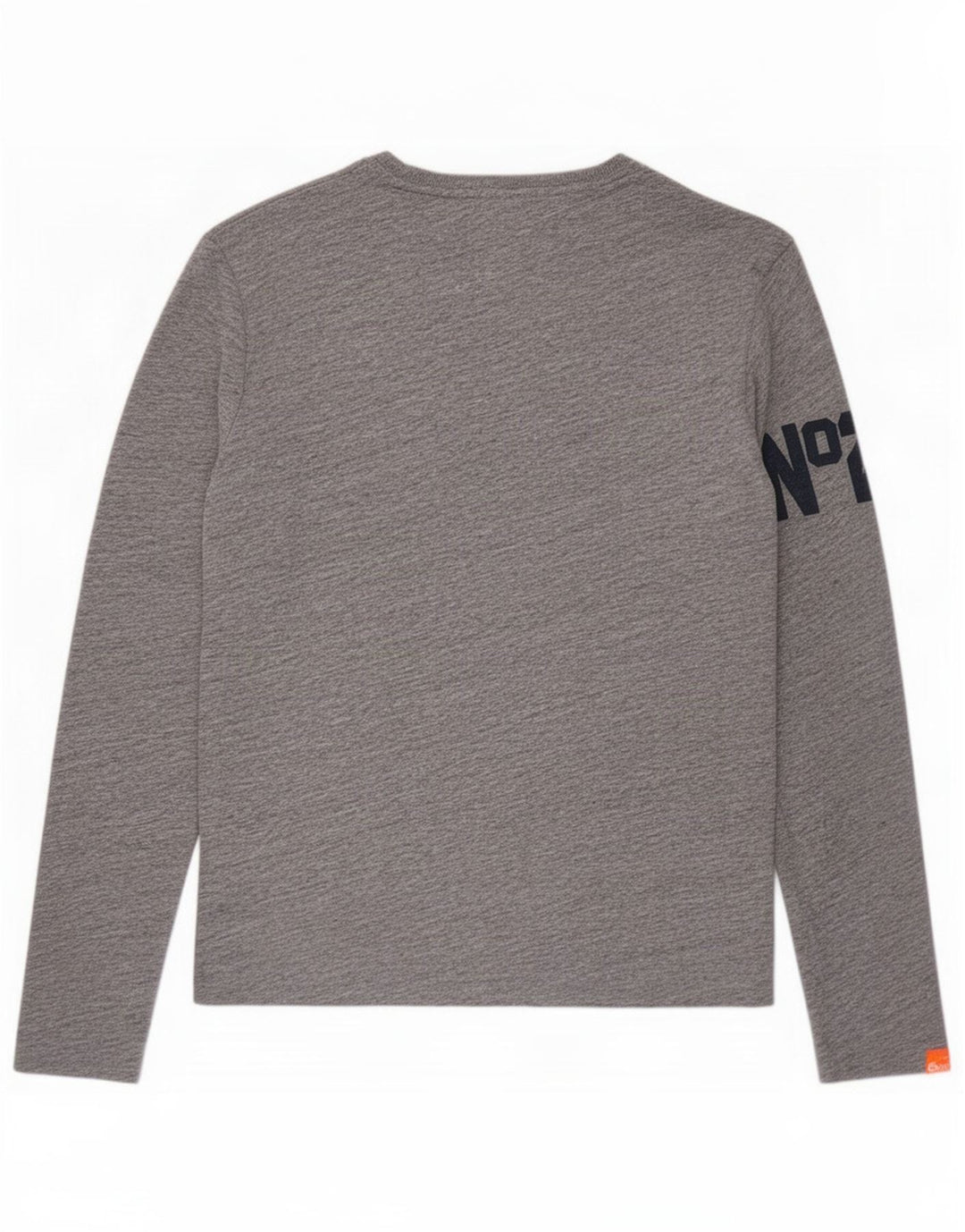 Superdry Haut graphique à manches longues pour hommes en coton moucheté gris moyen