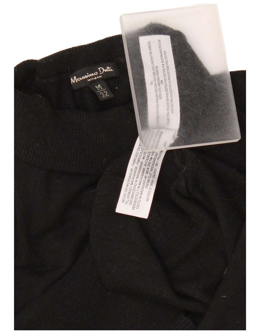 Massimo Dutti Pull col roulé pour femme UK 12 Noir moyen