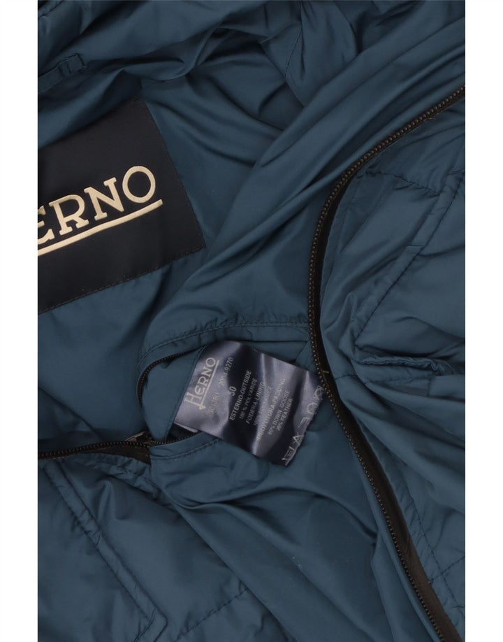 Herno Veste matelassée pour homme UK 50 Large Bleu Polyamide