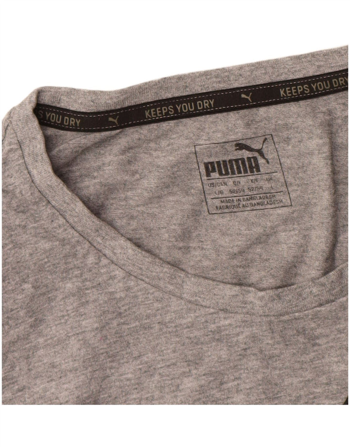Puma T-shirt graphique pour homme, grand, gris