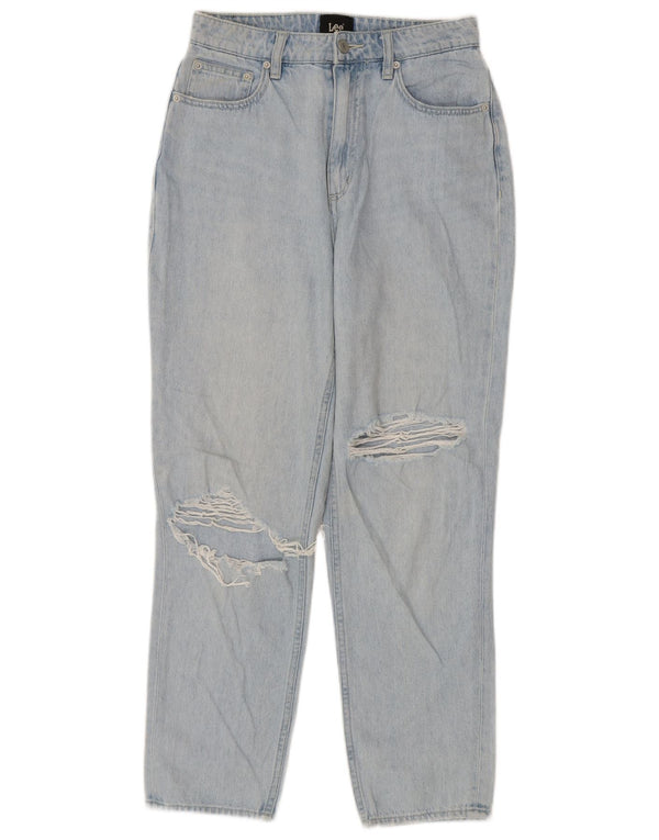 Lee Jeans fuselés en détresse pour femmes High-Moms US 8 Medium W26 L27 Bleu