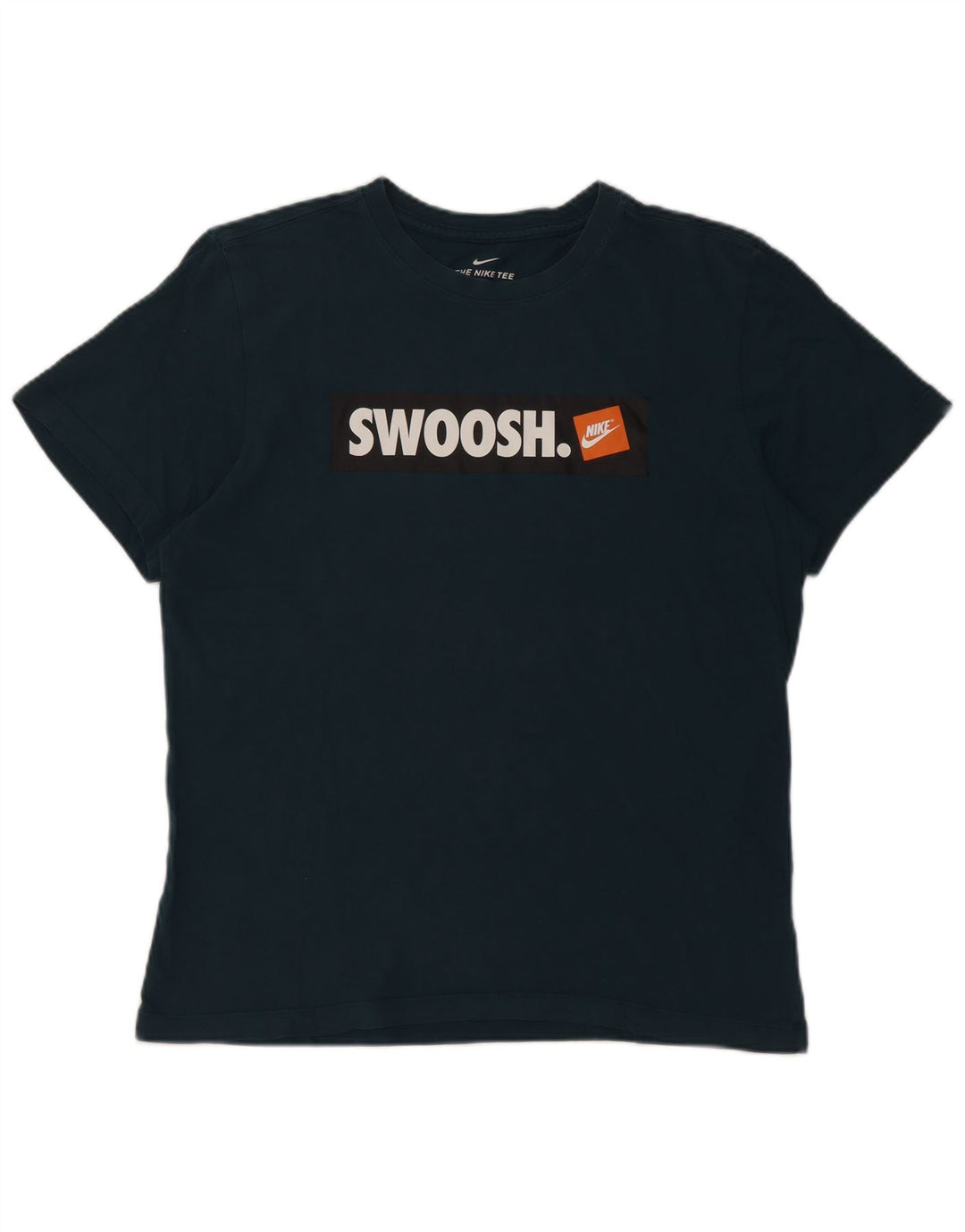 Nike Homme Swoosh Graphic T-Shirt Haut Bleu Moyen Coton