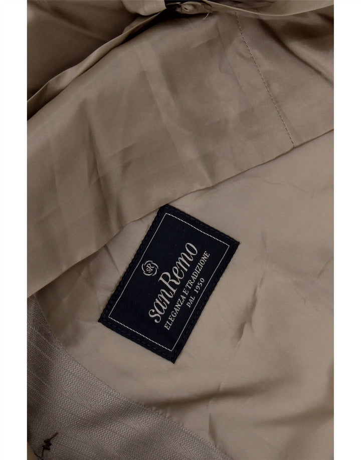 San Remo Gilet homme gris moyen à fines rayures