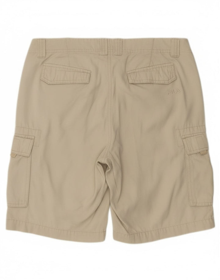 Fila Short Cargo Homme Large W34 Coton Blanc Cassé