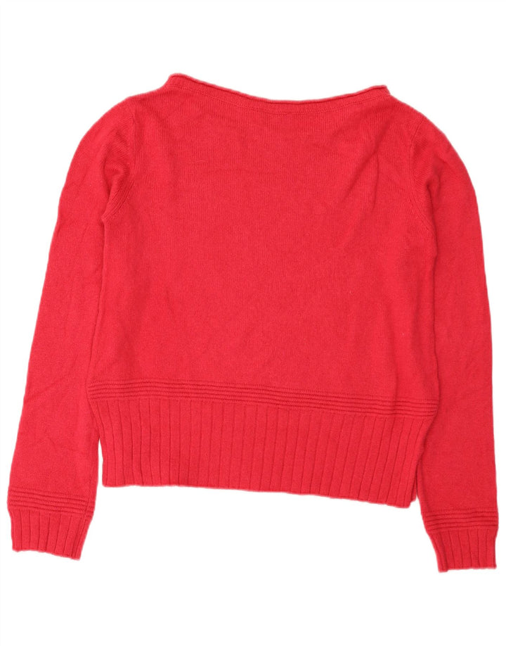 Armani Jeans Pull court à col bateau pour femme UK 14 Rose moyen