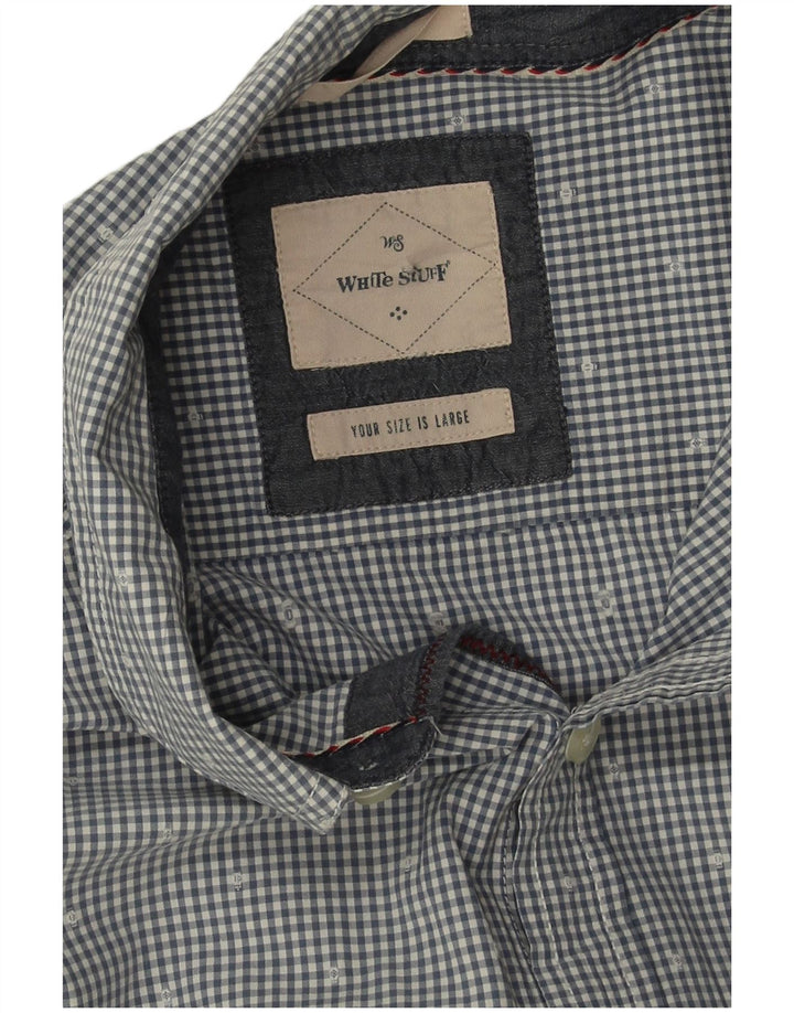 Chemise White Stuff Homme Coupe Classique Large Bleu Vichy Coton