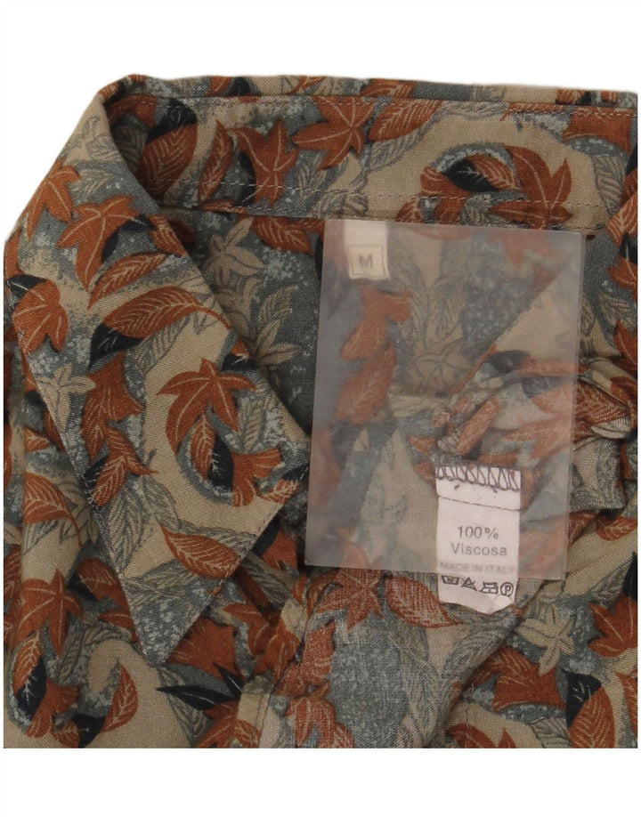 Chemise homme vintage Viscose florale beige moyen