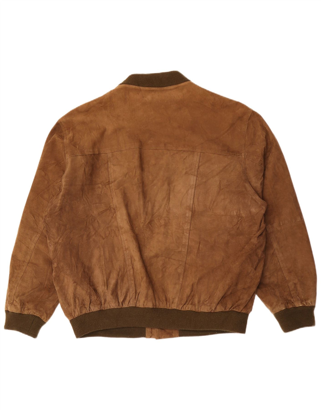 veste en daim bomber homme vintage IT 52 XL cuir marron