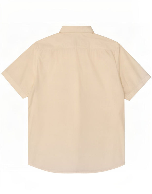 Benetton Mens Short Sleeve Shirt Medium White Cotton