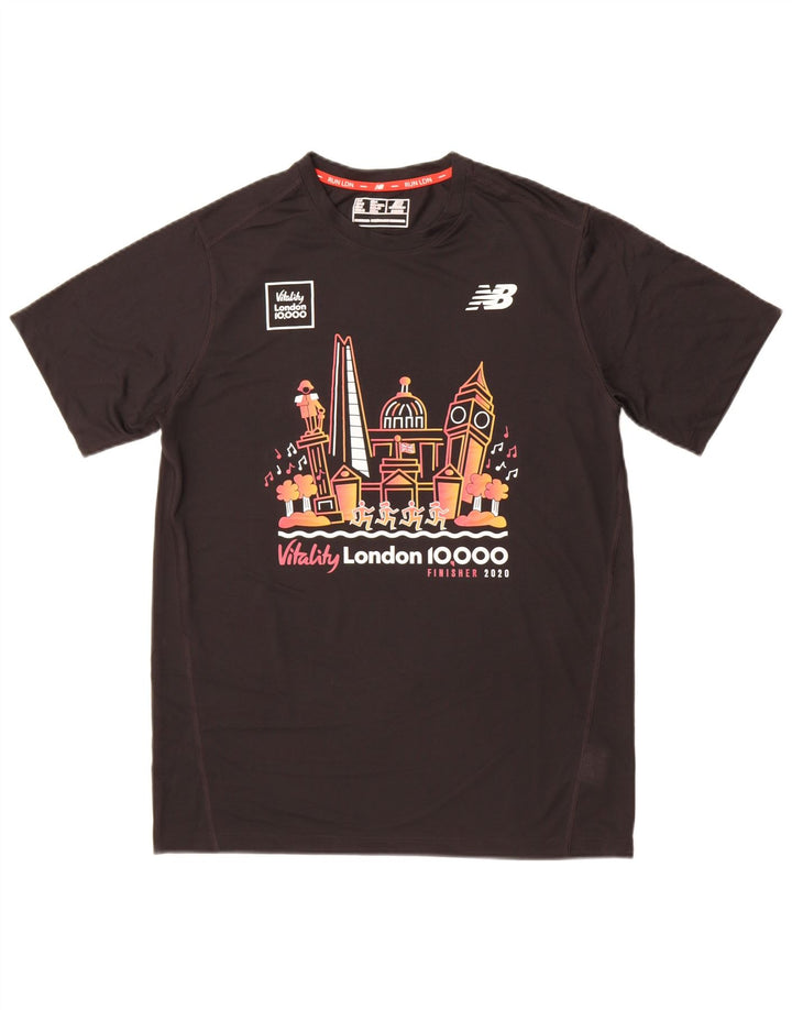 New Balance T-Shirt Graphique Homme Noir Moyen Polyester