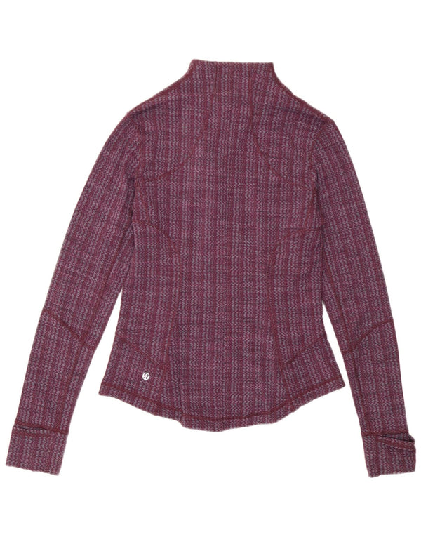 Lululemon Veste de survêtement pour femme UK 12 Chevron bordeaux moyen