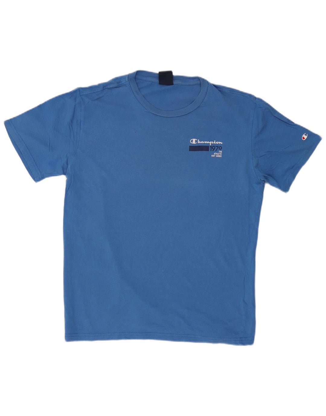 CHAMPION T-Shirt Homme Bleu Moyen Coton