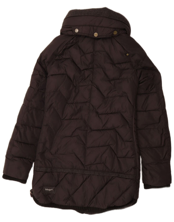 KHUJO Manteau rembourré pour femme UK 10 Petit nylon noir