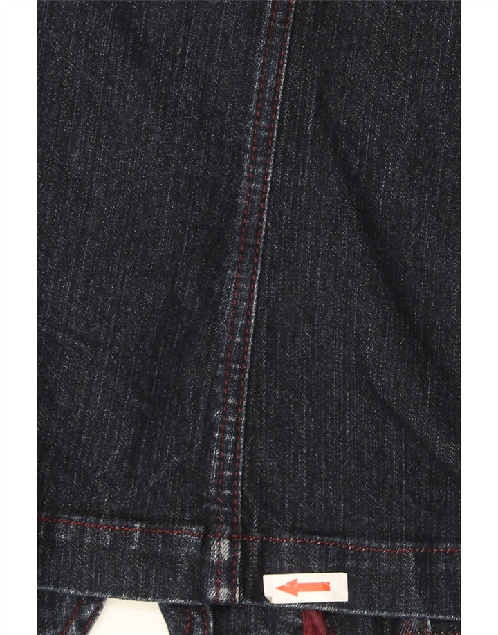 Trussardi Jeans Veste Blazer En Jean À 3 Boutons Femme IT 46 Large Bleu Marine