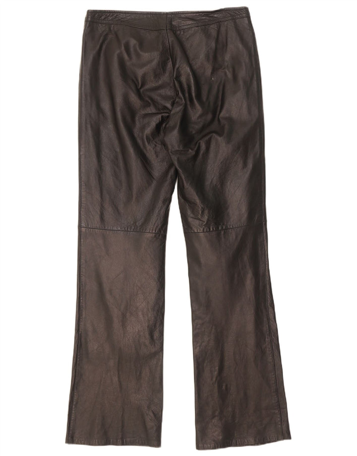 Pantalon en cuir bootcut femme Dakota W30 L31 noir