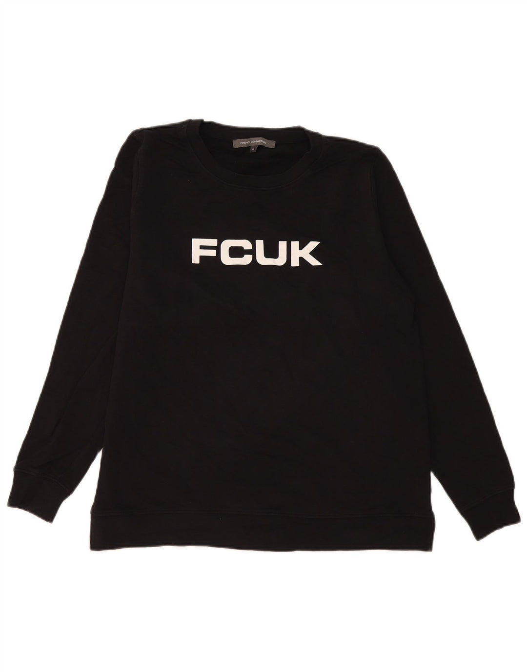 French Connection Sweat-Shirt Graphique Homme Noir Moyen Coton
