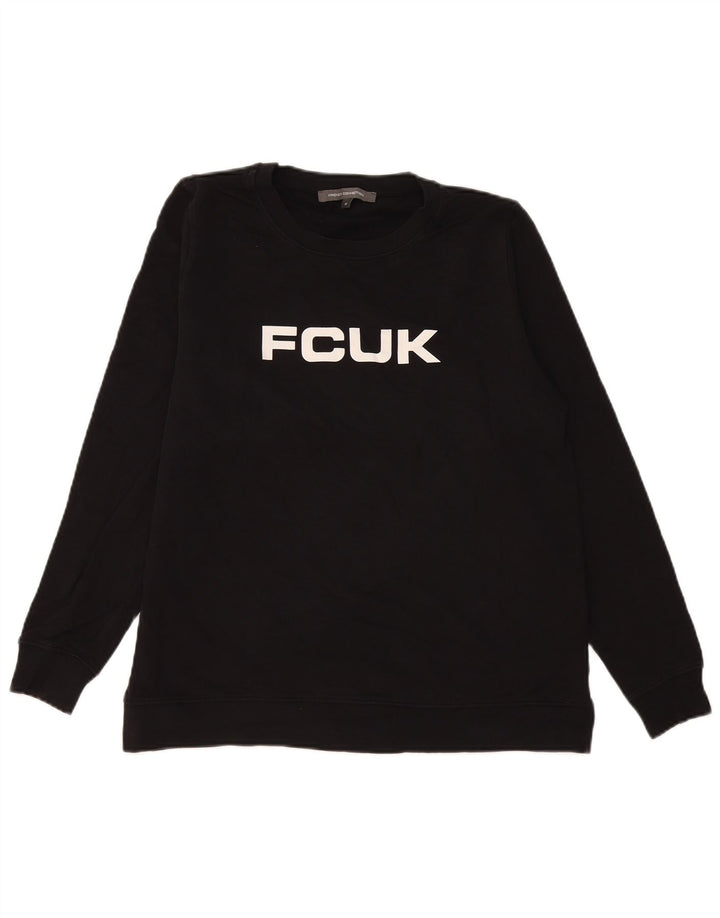 French Connection Sweat-Shirt Graphique Homme Noir Moyen Coton