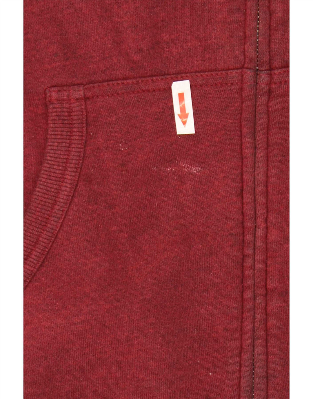Vans Pull à capuche zippé graphique en coton bordeaux moyen pour homme