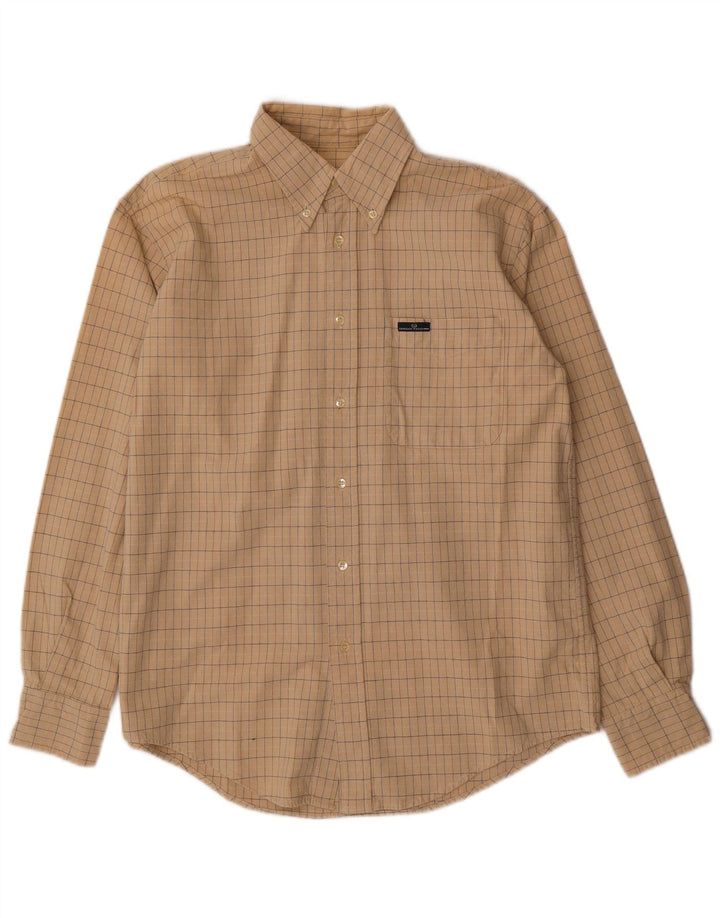 Sergio Tacchini Chemise Homme Coton à Carreaux Beige Moyen