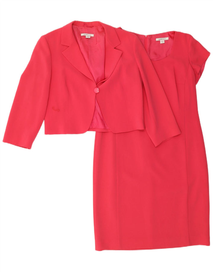 Marella Ensemble 2 pièces 1 bouton pour femme UK 14 Grand triacétate rose