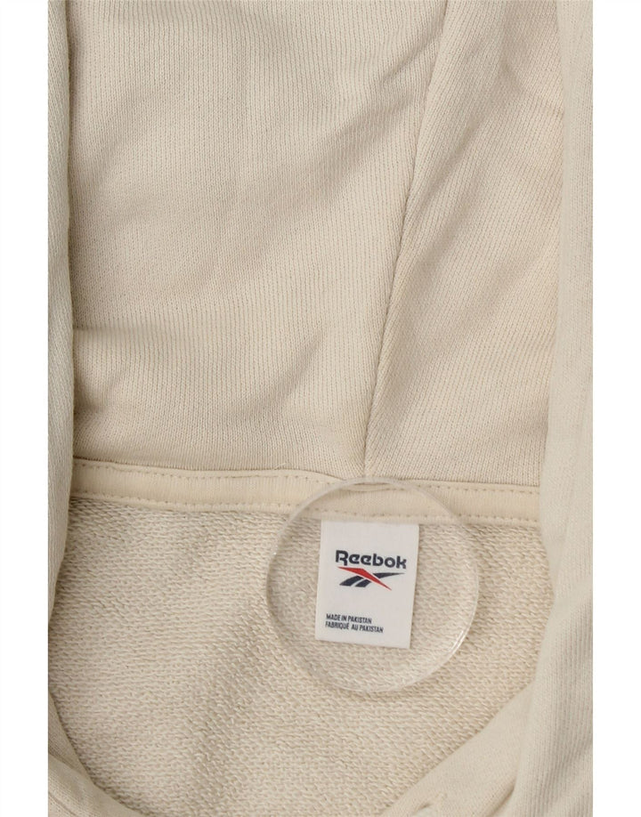 REEBOK Pull à capuche pour homme XL Blanc Coton