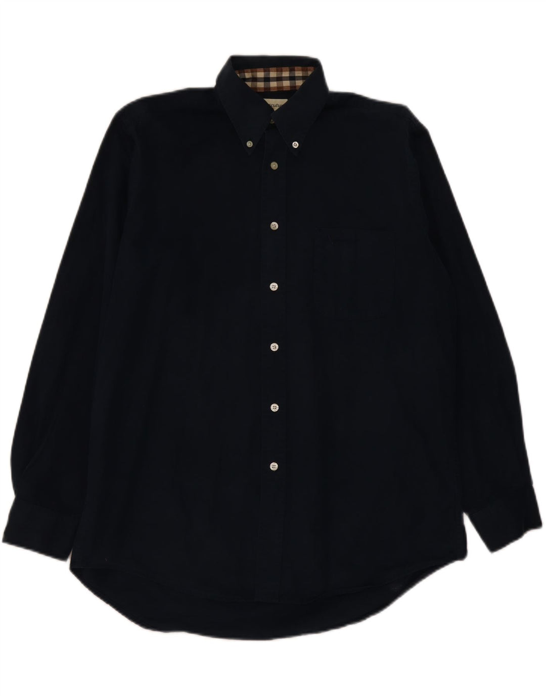 AQUASCUTUM Chemise Ample Homme Bleu Marine Moyen Coton