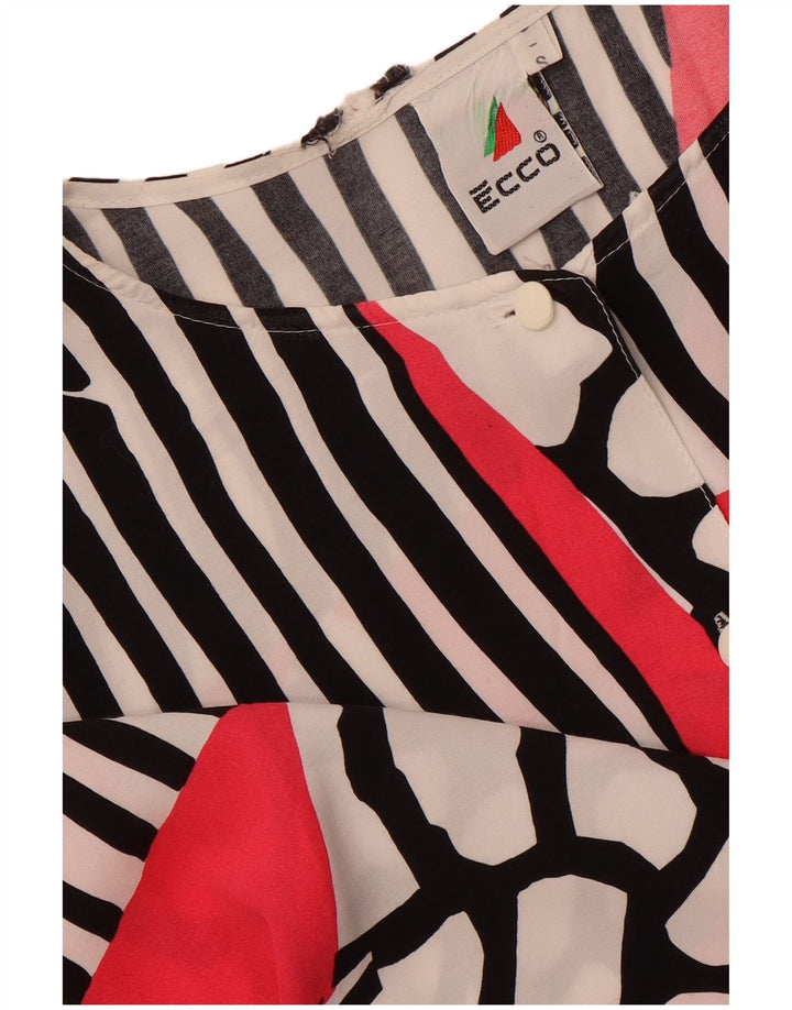 C & A Womens Abstract Pattern Shirt Blouse UK 10 Small Multicoloured