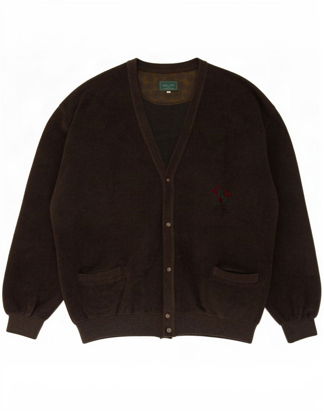 Webb&Scott Cardigan Homme Pull XL Marron Laine Vierge