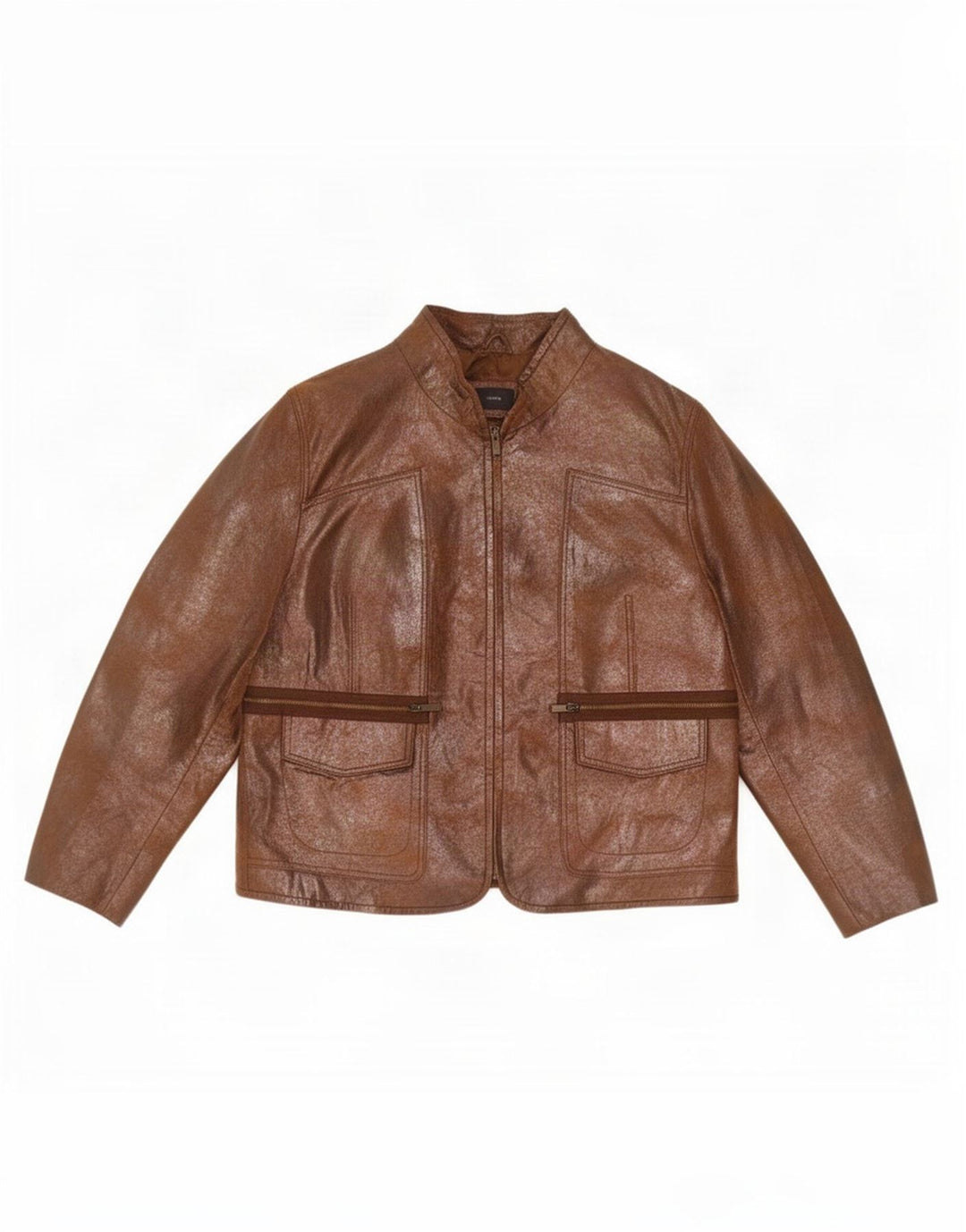 BVS Veste en cuir pour femme EU 43 Large Marron