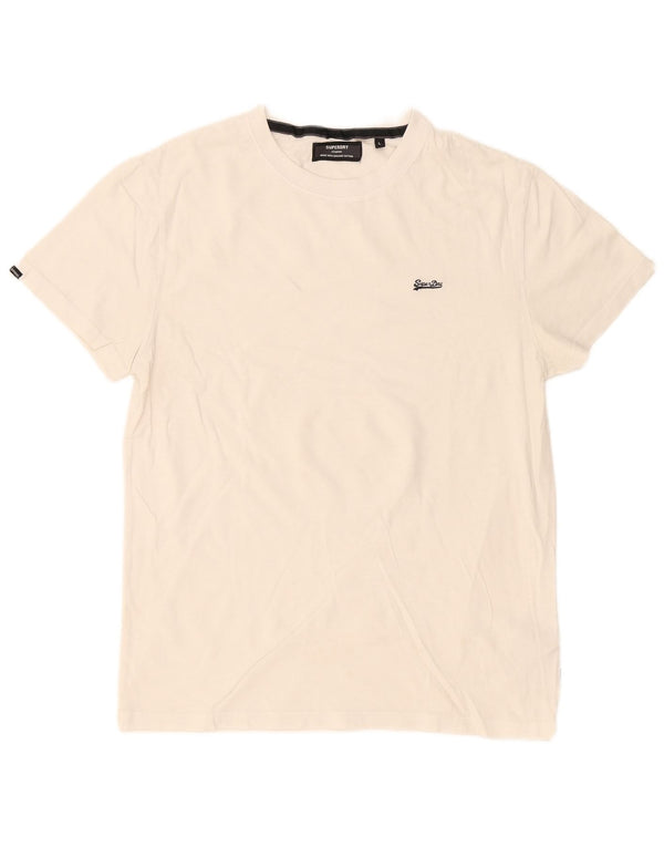 Superdry T-Shirt Homme Blanc Large Coton