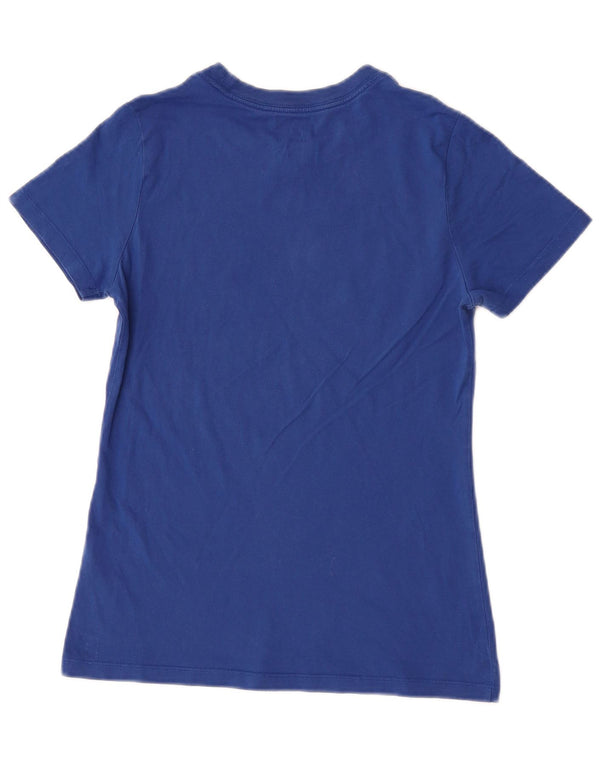 Nike Mens Graphic T-Shirt Top XS Bleu Coton