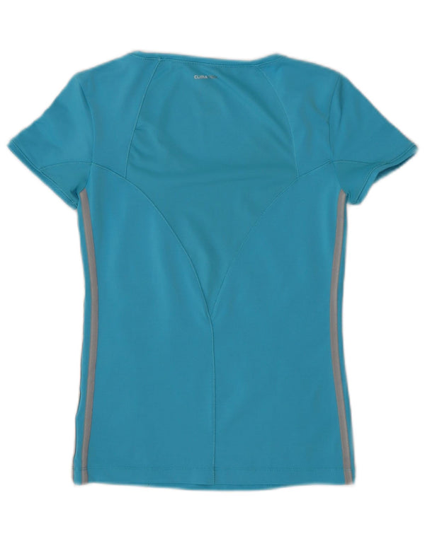 Adidas Climacool T-shirt pour femme UK 10 Petit Bleu Polyester