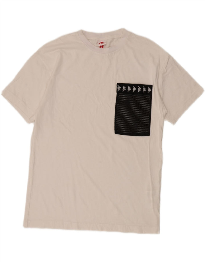 KAPPA T-Shirt Homme Blanc Moyen Coton