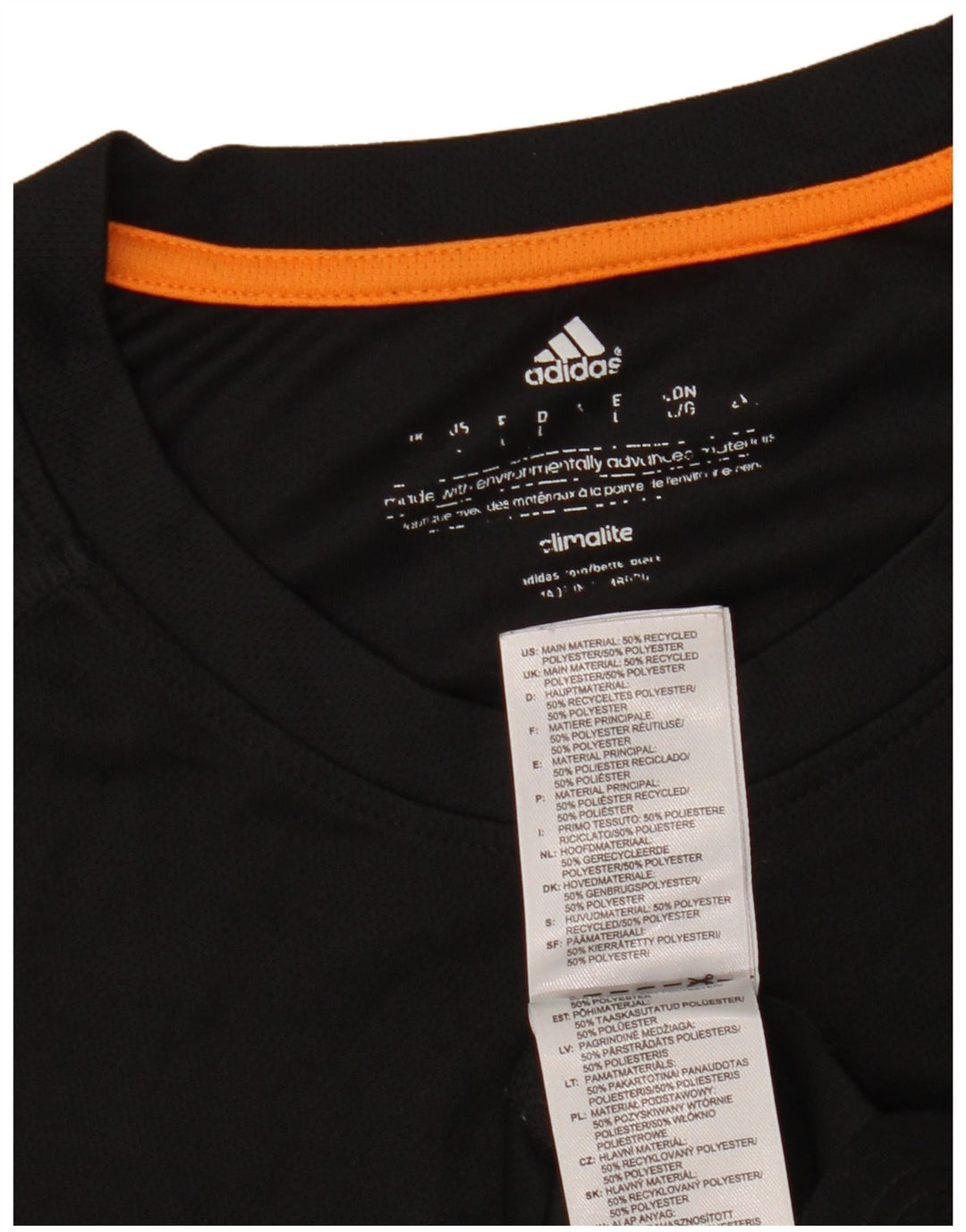 Adidas Hommes Climalite Graphic T-Shirt Haut Grand Noir Polyester