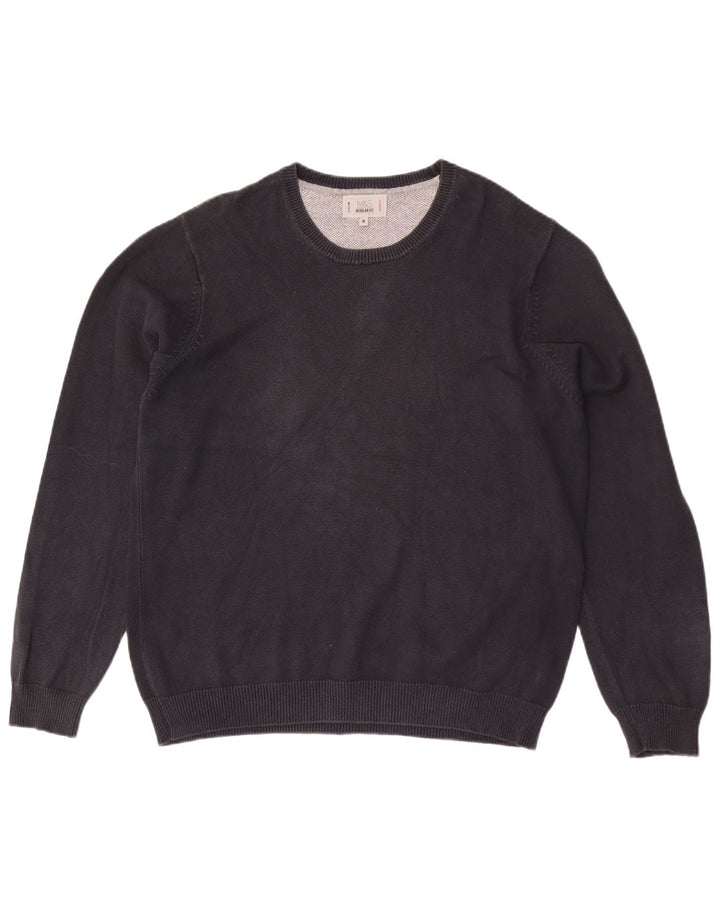 Marks & Spencer Pull à col rond coupe classique pour homme Noir moyen