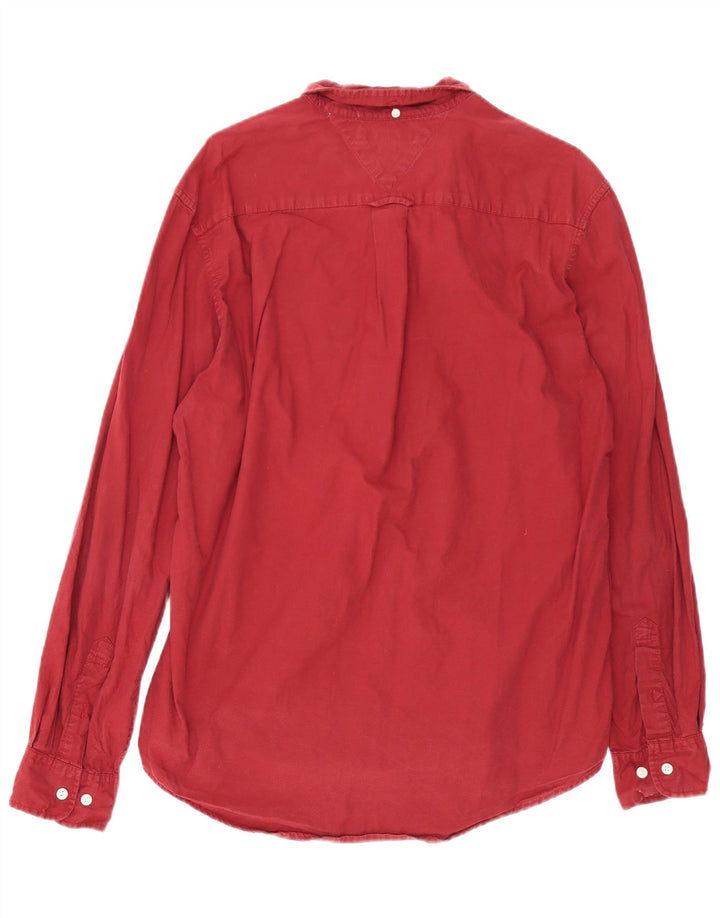 TOMMY HILFIGER Chemise Homme Large Coton Bordeaux