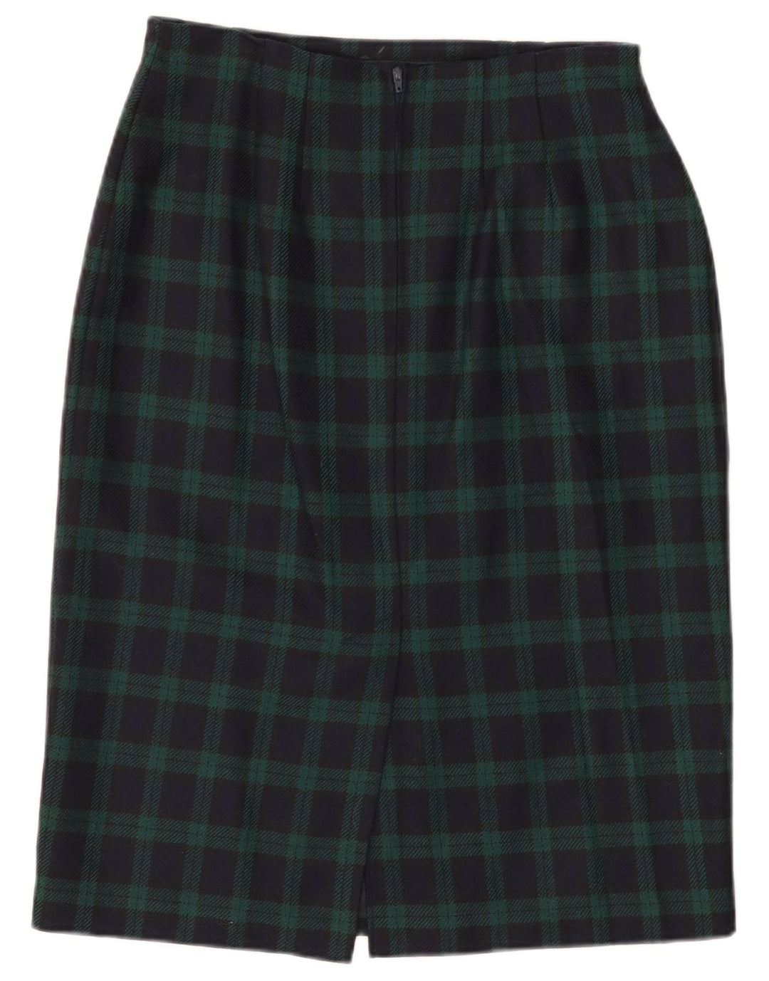 Marks & Spencer Jupe crayon St. Michael pour femme W30 à carreaux bleu marine moyen