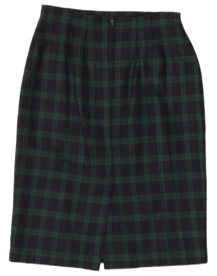 Marks & Spencer Jupe crayon St. Michael pour femme W30 à carreaux bleu marine moyen