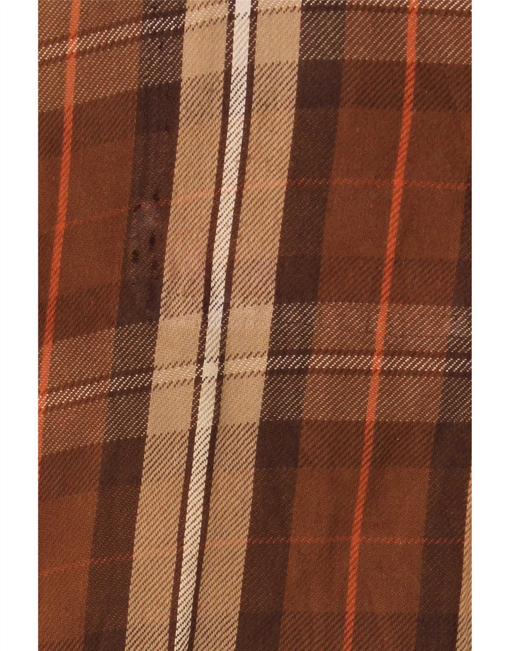 Diesel Veste réversible pour homme UK 40 Grand cuir à carreaux marron