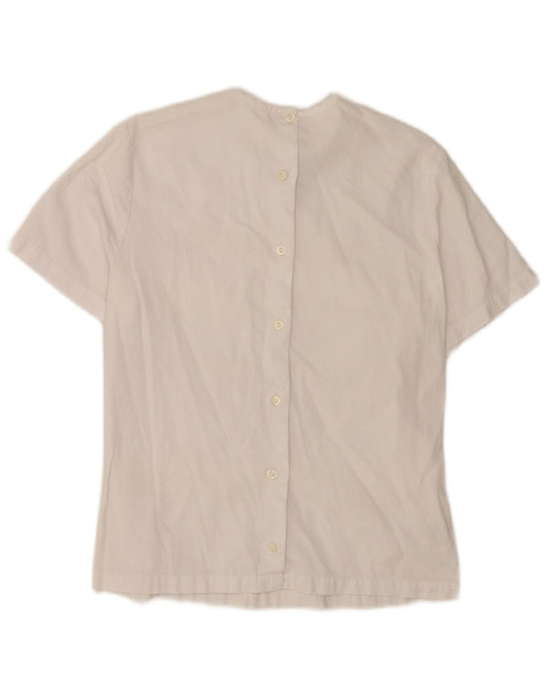 Naracamicee Chemisier pour femme UK 12 Coton blanc moyen