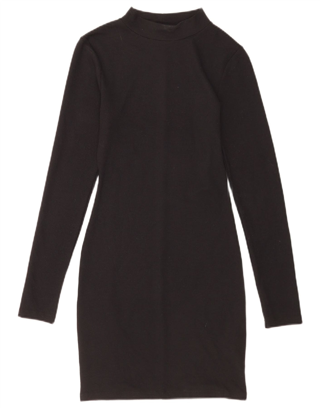 Zara Robe fourreau à manches longues pour femme UK 8 Small Noir Polyester