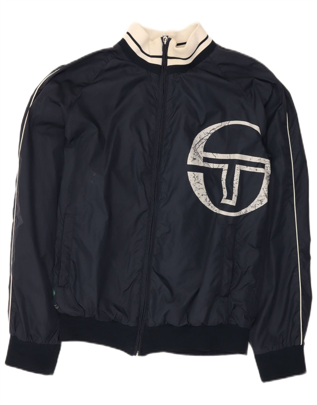 Sergio Tacchini Veste de Survêtement Graphique Homme Petit Bleu Marine Polyamide