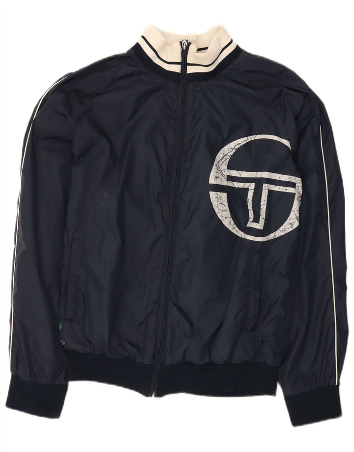 Sergio Tacchini Veste de Survêtement Graphique Homme Petit Bleu Marine Polyamide