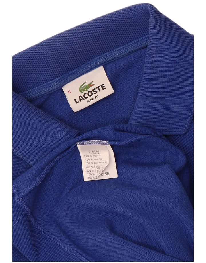 LACOSTE Homme Slim Fit Polo Taille 5 Grand Bleu Coton