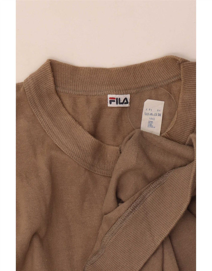 Fila Sweat-shirt graphique pour hommes, grand coton beige