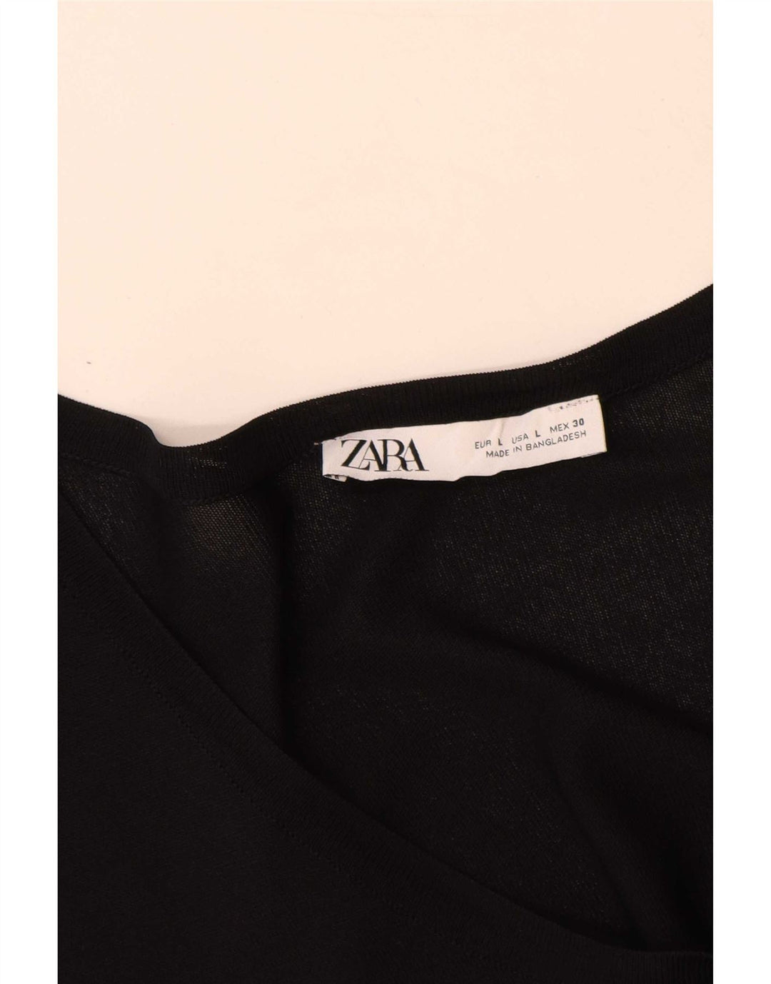 Zara T-shirt surdimensionné pour femme UK 16 Large Noir